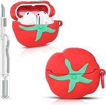 Case for Samsung Galaxy Buds 3/3 Pro(2024) | for Galaxy Buds 3 FE Earbuds(2025) | Silicone Charging Protective Cover | Multiple Styles Skin Design | with Cleaning Kit and Carabiner (Tomato, Cute)