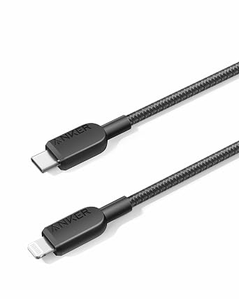Anker USB C to Lightning Cable, 310 USB-C to Lightning Braided Cable3ft, Black, MFi Certified, Fast Charging Cable for iPhone 14 Plus 14 14 Pro Max 13 13 Pro iPhone 12 Charger Not Included