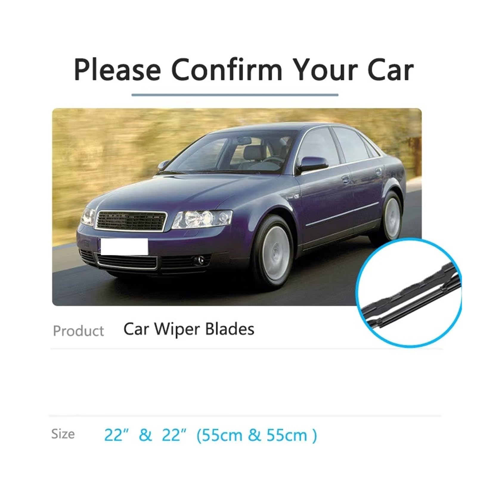 Frontscheibenwischerblätter Für AUD& A4 B6 8E 2001 2002–2006 Leiser Auto-Scheibenwischer Autozubehör Wischerblatt