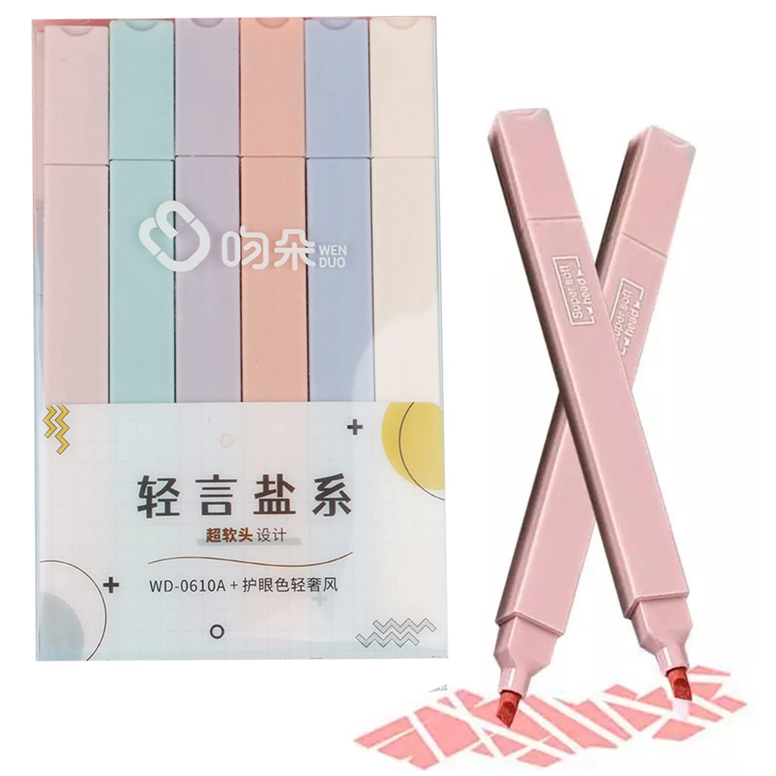 ZLXFT Highlighter,Subrayadores Pastel,Resaltadores,Subrayadores Pastel, Papelería de Oficina Escolar, Accesorios Para Diario de Balas