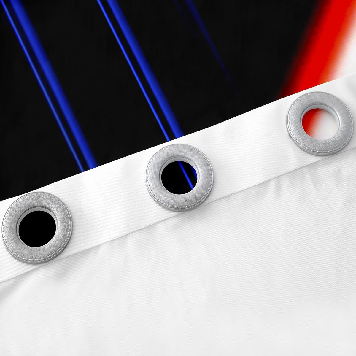 Feelyou Lightsaber Curtains for Living Room (2 Panels, 42 x 63 Inch) Kids Blue Red Ombre 30%-50% Blackout Curtains Boys Teens Lightsaber Grommet Darkening Drapes Future Technology Window Treatments