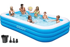 Extra Large Rectangular Inflatable Family Pool for Backyard