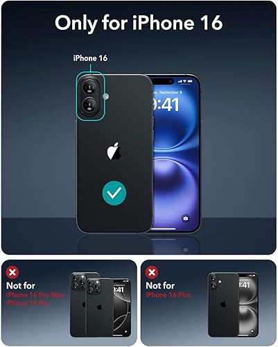 Vista 231 de ESR Funda para iPhone 15 Pro Max, compatible con MagSafe, de grado militar, negro transparente