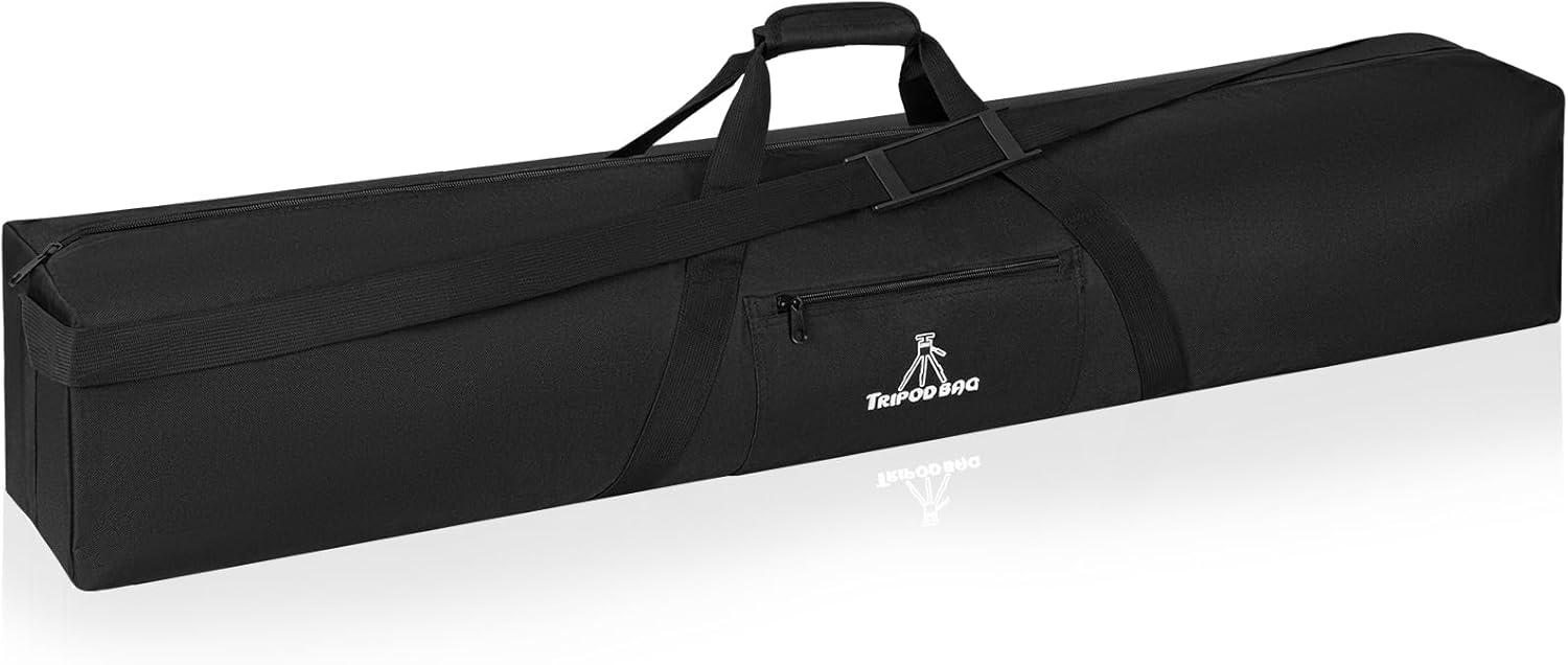 TORIBIO Tripod Carrying Case, 42x8x8in Heavy Duty Tripod Bag with Shoulder Straps and Handles, Multifunctional Monopod Case for Music Stand, Lights, Speakers, Cameras, Booms, Microphone Stands