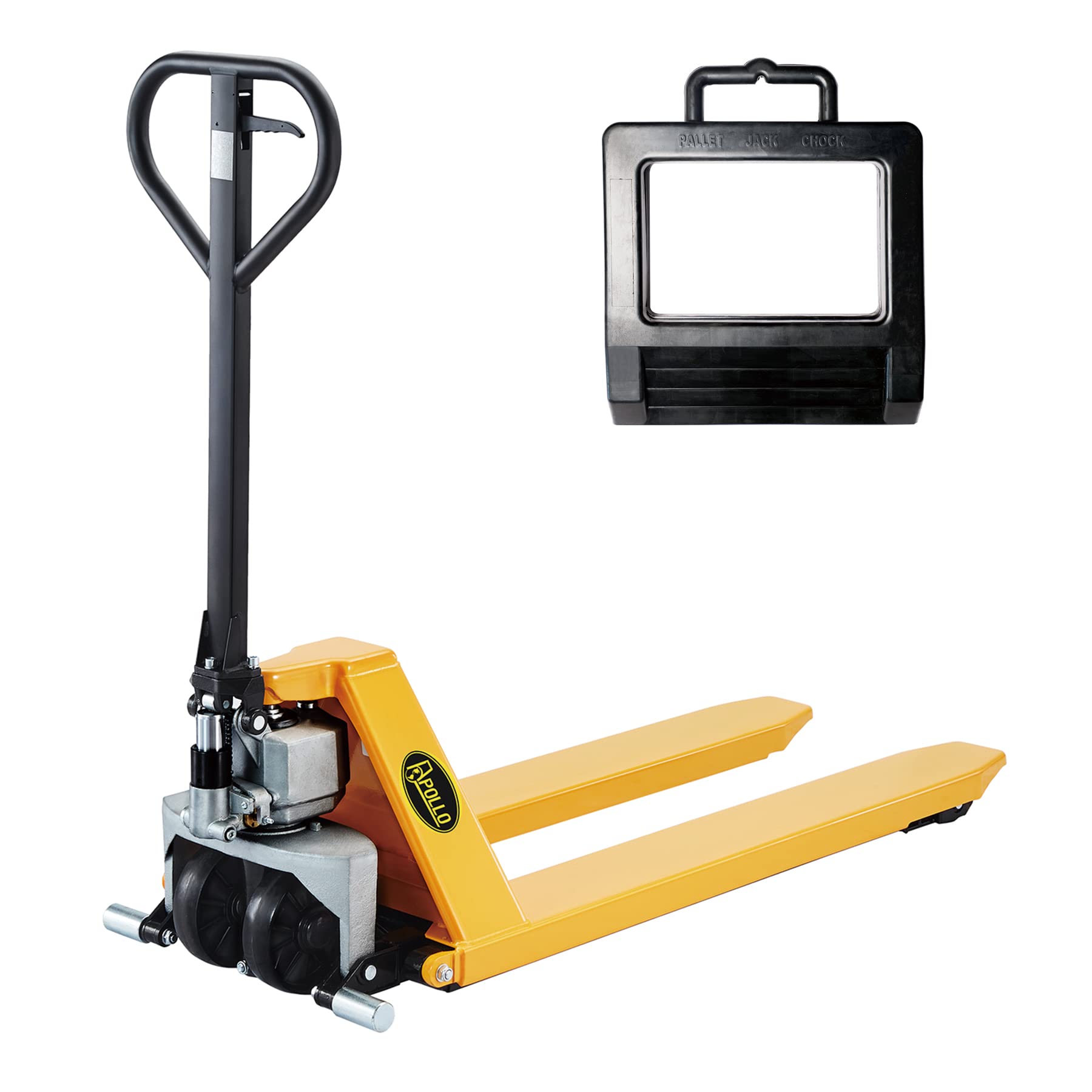 APOLLOLIFTPallet Lift 2200lbs Capacity 45" Lx21 W Fork 3.3'' Lowered 31.5'' Raised Height with Extra Stopper