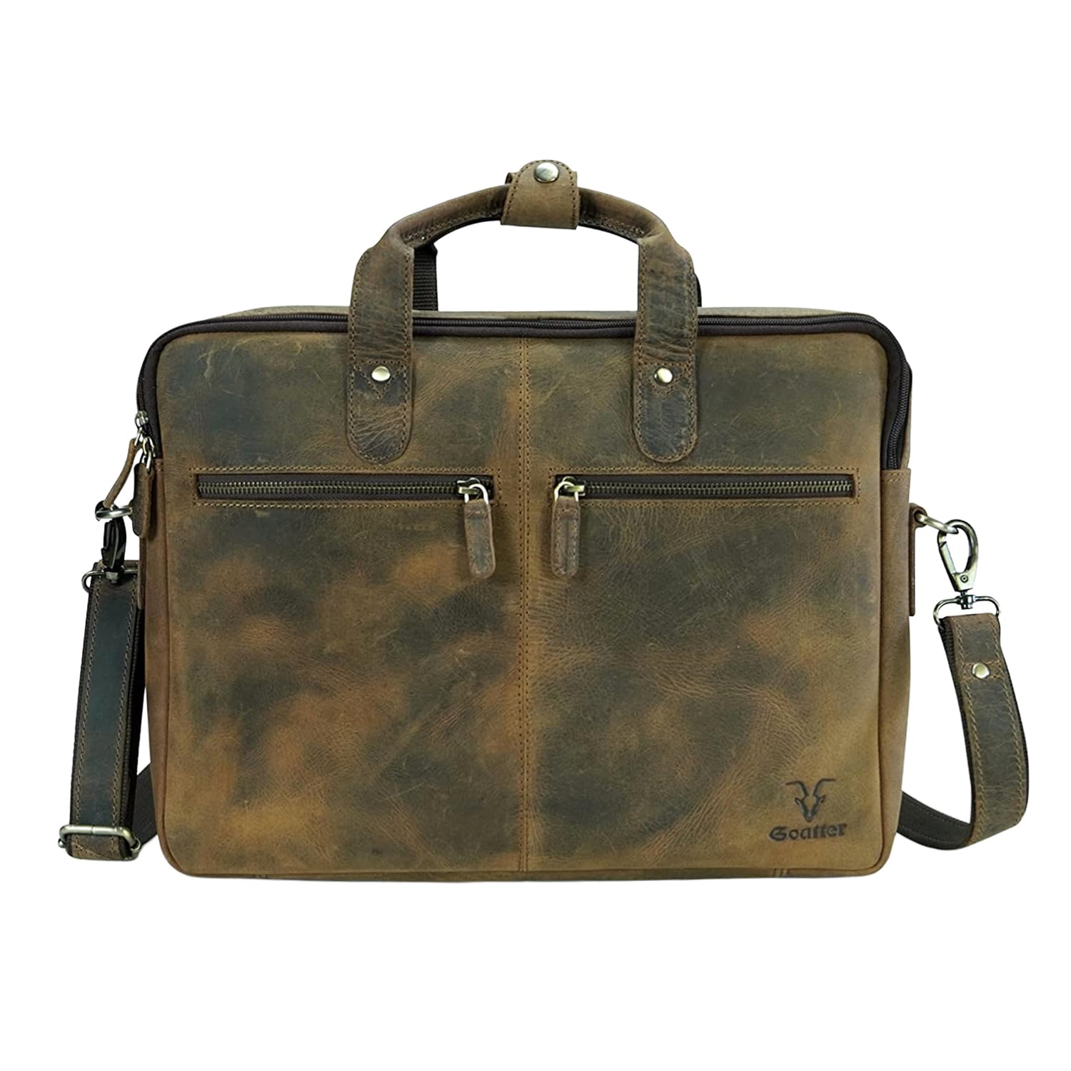 Genuine Leather 16" Inch Laptop Messenger Bag/Office Bag For Men-image-0