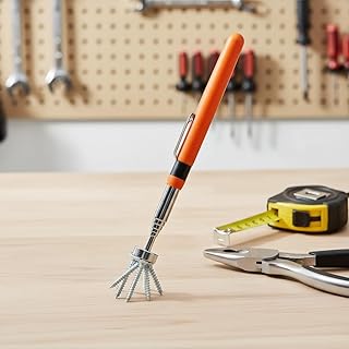 Super Strong Magnetic Pick-Up Tool, 8lb Pull Force Telescopic Extendable up to 29in Non-Slip (10Pounds)