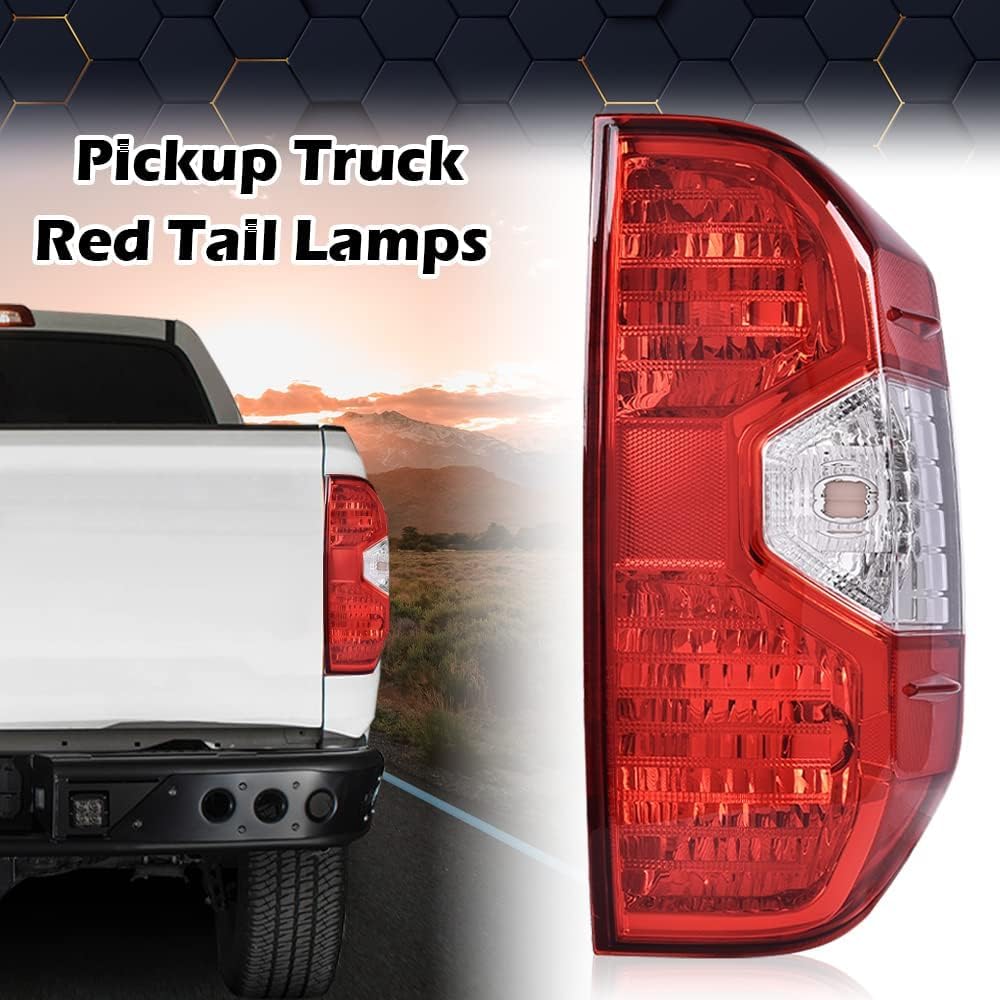 PIT66 Tail Brake Lamps Replacement Compatible with Toyota Tundra 2014-2021,815500C100 (Red Lens (Right side)) Rear Light Lamp Assembly
