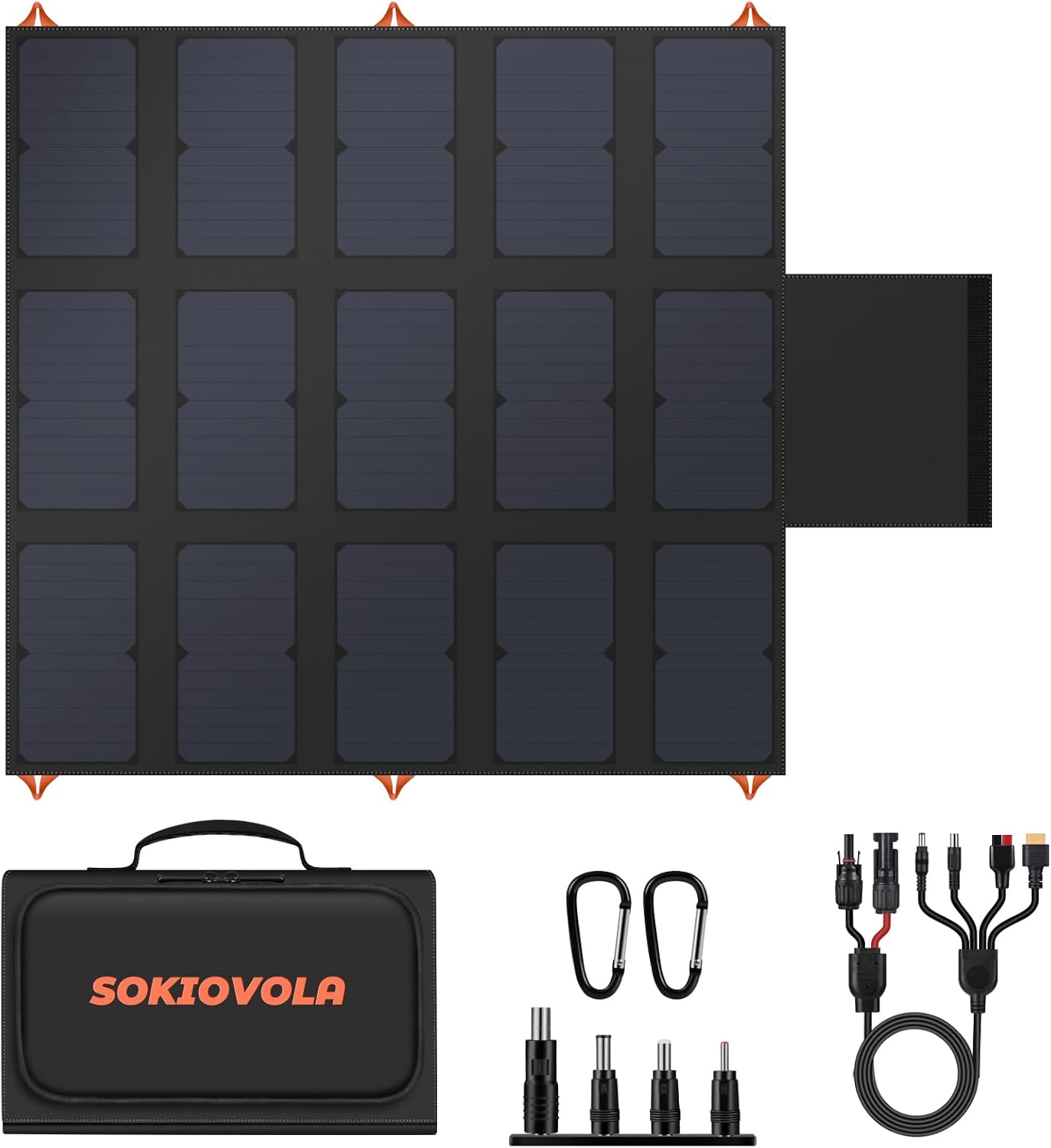 100W Portable Foldable Solar Panel 20V Portable Solar Charger with QC3.0 USB-A & Type-C Output IP68 Waterproof for Cell Phones Camera Outdoor Camping RV Hiking Travel Small Power Station 100W Portable Foldable Solar Panel 20V Portable Solar Charger with QC3.0 USB-A & Type-C Output IP68 Waterproof for Cell Phones Camera Outdoor Camping RV Hiking Travel Small Power Station