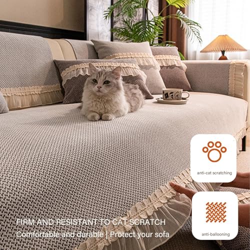 Housse de canapé sectionnelle et causeuse lavable pour protéger un salon moderne