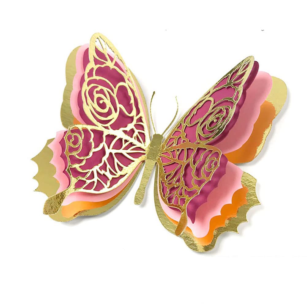 Set Di 4 Fustelle In Metallo A Forma Di Farfalla 3D - Per Scrapbooking, Biglietti E Adesivi, Dimensioni 4,6-10 Cm