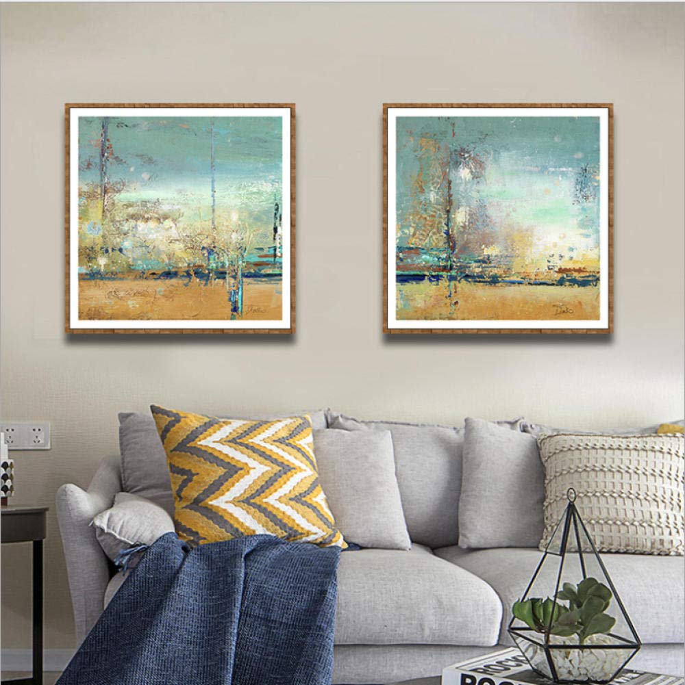 Peinture abstraite salon pour décorer un grand fond de porche