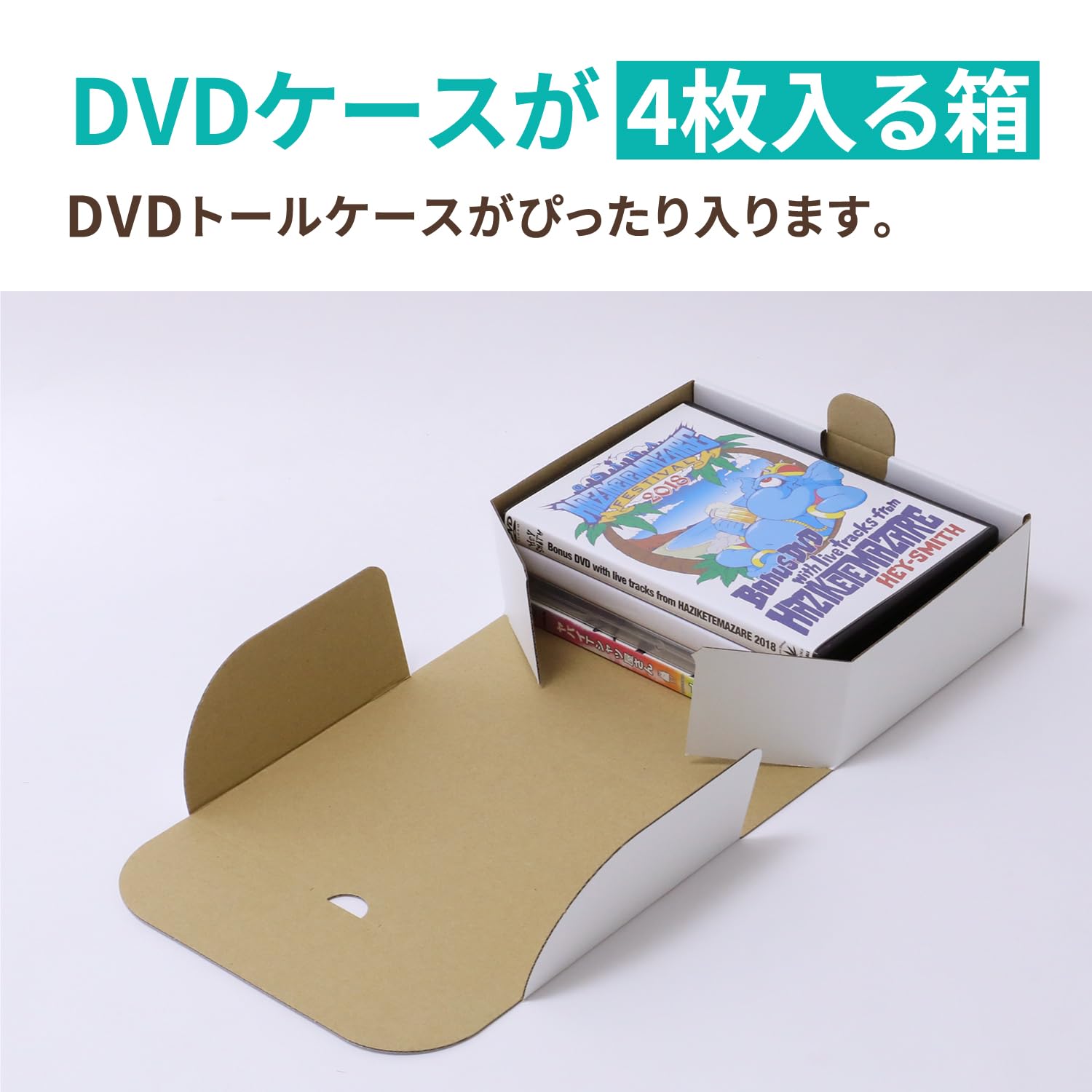 Amazon.co.jp: アースダンボール 段ボール DVD4枚用 発送箱 10枚 白 60