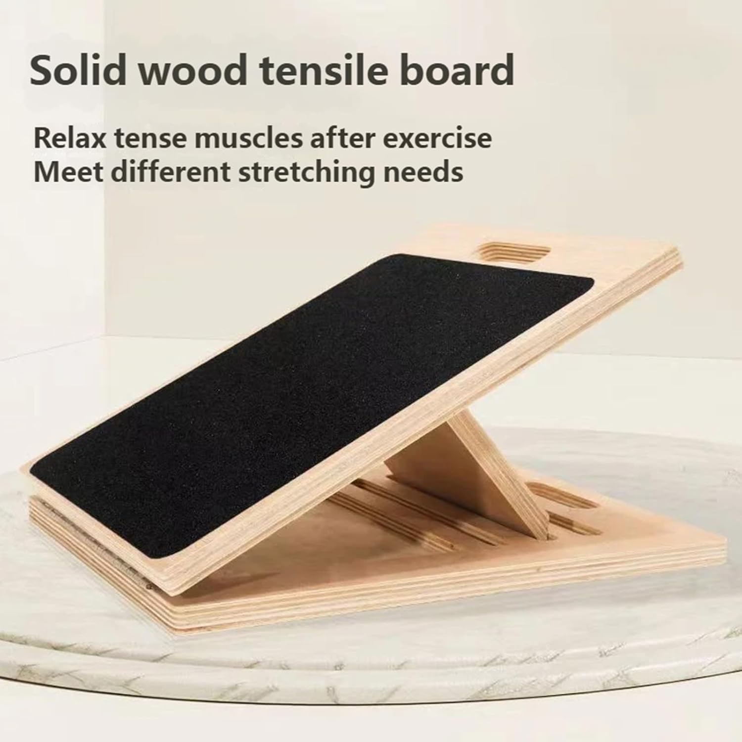 Leg Stretcher for Professional Athletes and Home Fitness Enthusiasts Premium Wooden Adjustable Calf Stretching Board Calf