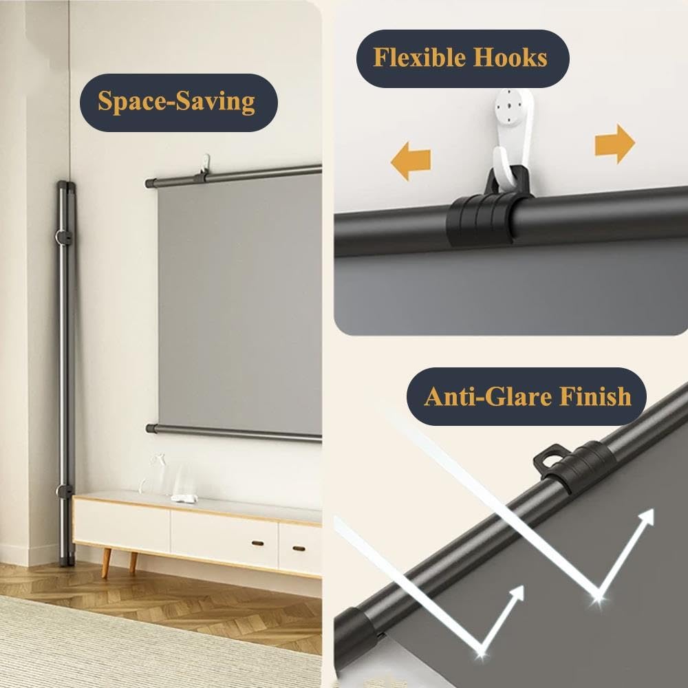 Schermo Proiezione HD Montabile Parete 60" 72" Schermo Proiettore Manuale