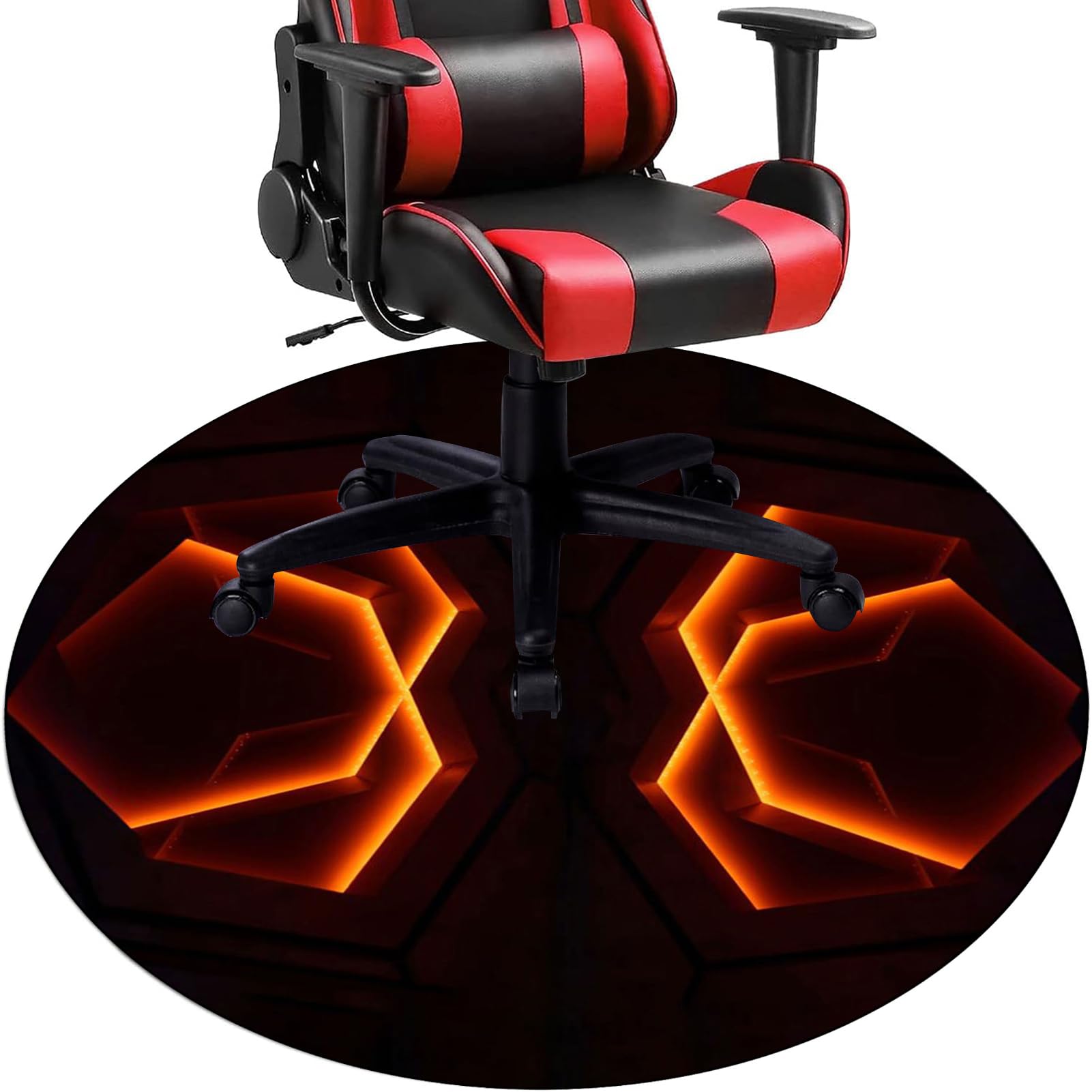 Alfombrilla para Silla para Suelos Duros Redonda 100 cm, Redonda Alfombra para Silla de Oficina, Protector Suelo Silla Ruedas, Alfombra Suelo Gaming, Oficina Escritorio Gamer Alfombrilla