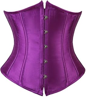 Corset Femme Sous Poitrine Satin Laçage,EU 34-52