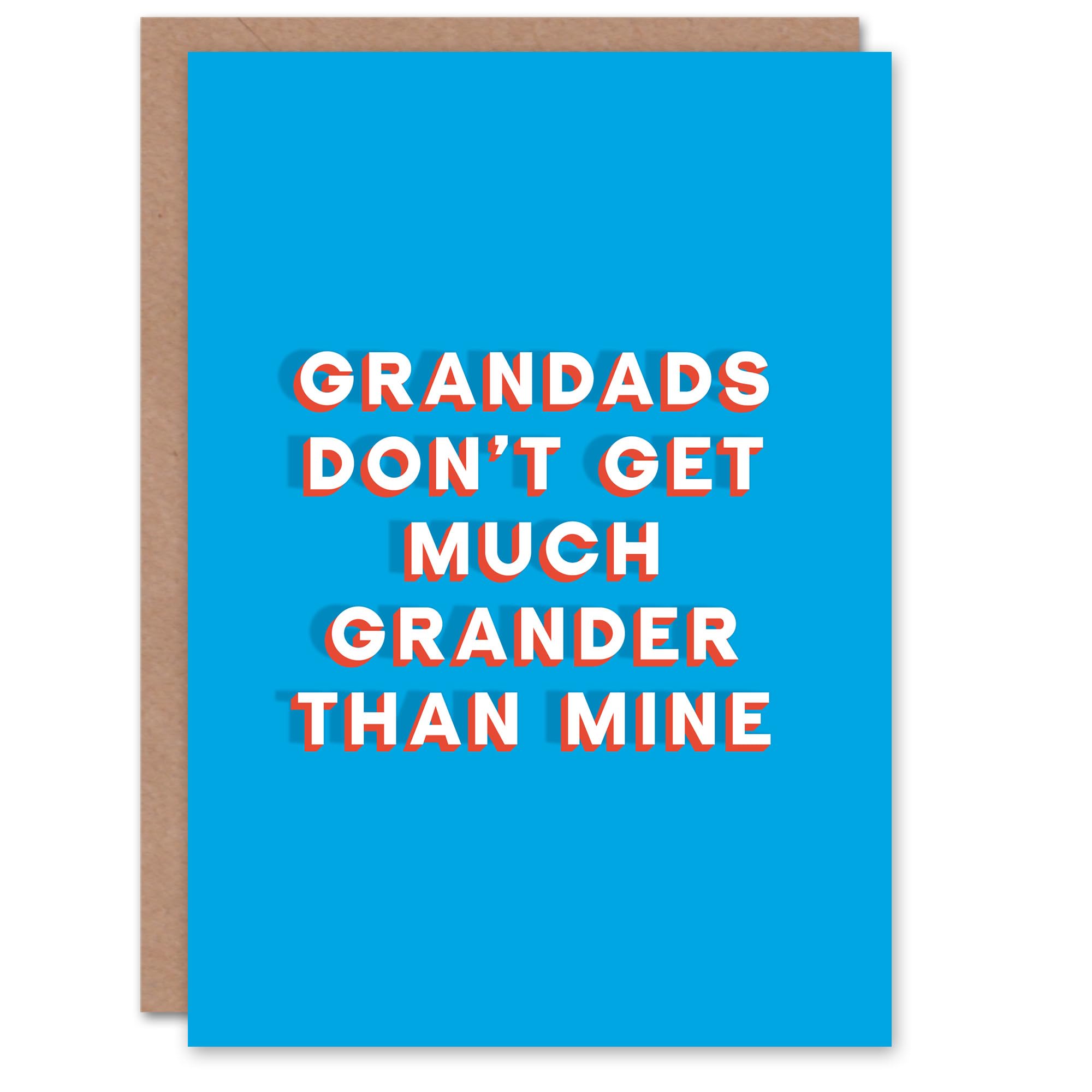 Artery8 Father's Day Card Don't Get Much Grander Than Mine Sincere Loving Thoughtful For Grandpa Grandad Grandfather Papa Greeting Card