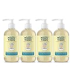 Happy Cappy Baby Shampoo and Body Wash - Eczema Body Wash for Kids & Toddlers, Helps with Dryness, Reduces Itching and Redness, Dermatologist Tested, Fragrance Free - 8 Fl Oz (Pack of 4)