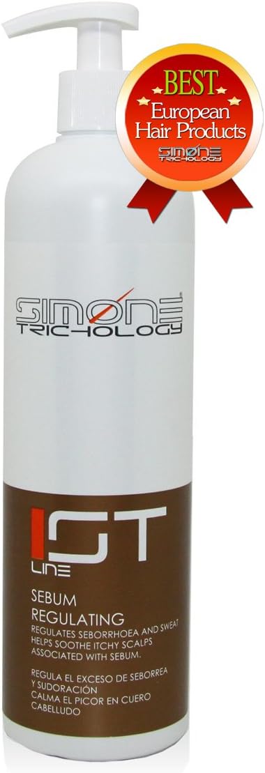 Simone Trichology Sebum Regulating Shampoo 500ml(specialist in Treatments for Seborrhea Problems and Greasy Dandruff.)