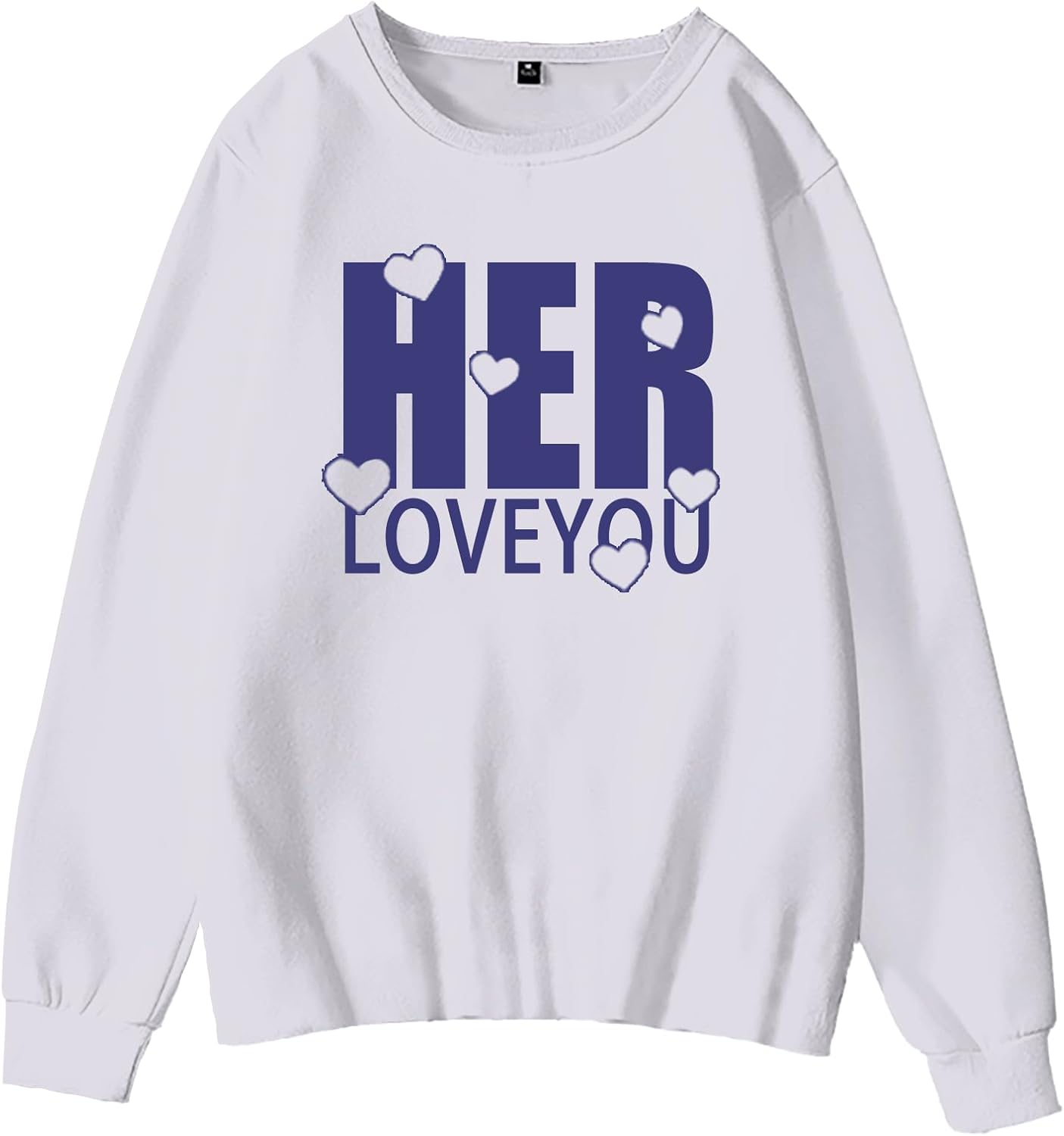 Matching Sweatshirts for Couples Unisex Long Sleeve Pullover Crewneck Oversized Fashion Engagement Gift - Image 3