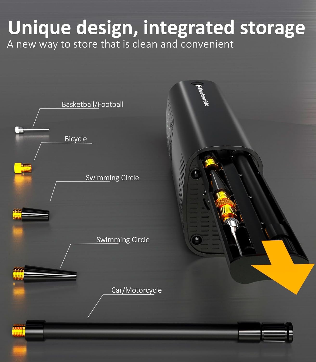 BBD Car Tire Inflator Portable Air Compressor,0.8 Min Full Inflation 160 PSI Digital Electric Auto Air Pump with Pressure Gauge,Type-c Charging Cable,Emergency LED Light for Car Bike Balls Motorcycle