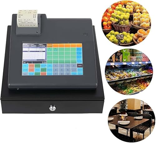 Miniatura 6 de Caja registradora electrónica para pequeñas empresas, sistema POS electrónico, caja registradora, caja registradora, todo en uno, pantalla táctil