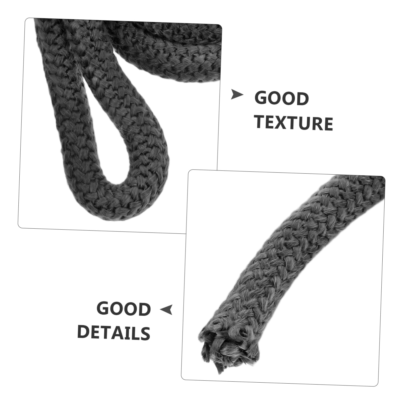 Mikikit 5m Corda di Tenuta Ignifuga per Caminetto a Legna Kit di Guarnizioni per Porte di Caminetti Pellet Sigillante per Caminetti Materiale per Guarnizioni Resistente alle Alte Temperatu
