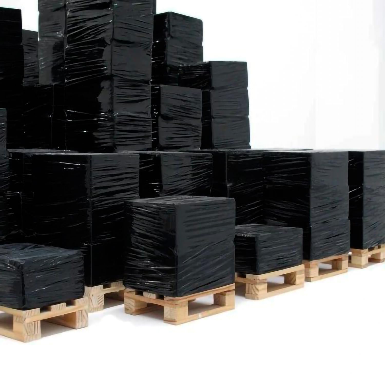 Various - Film Negro para embalaje plástica retráctil de 50cmx200m,23 micras, resistencia industrial de estiramiento, adherencia (Film Negro Embalaje, rollo 1)