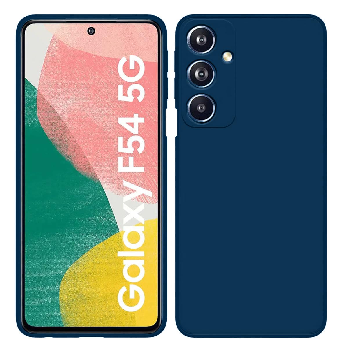 LIRAMARK Silicone Soft Back Cover Case with Micro-Fibre Cloth On Inner Side for Samsung Galaxy F54 5G / M54 5G (Blue) (B0DBMZL46K) Amazon Price History, Amazon Price Tracker