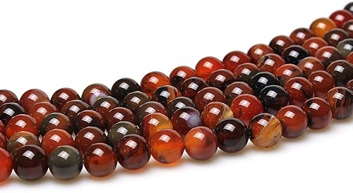 Miniatura 133 de MJDCB Natural Multicolor Volcanic Lava Stone Round Loose Stone Beads DIY for Jewelry Bracelet Making 15" (6mm, White)