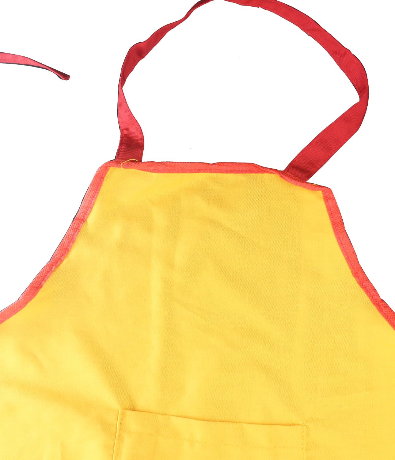 adhyah TrendyUniform 100% Cotton Aprons Kids Apron with Pocket Children Chef Apron for Cooking Baking Painting (S: 3-10 Years) Orange 1