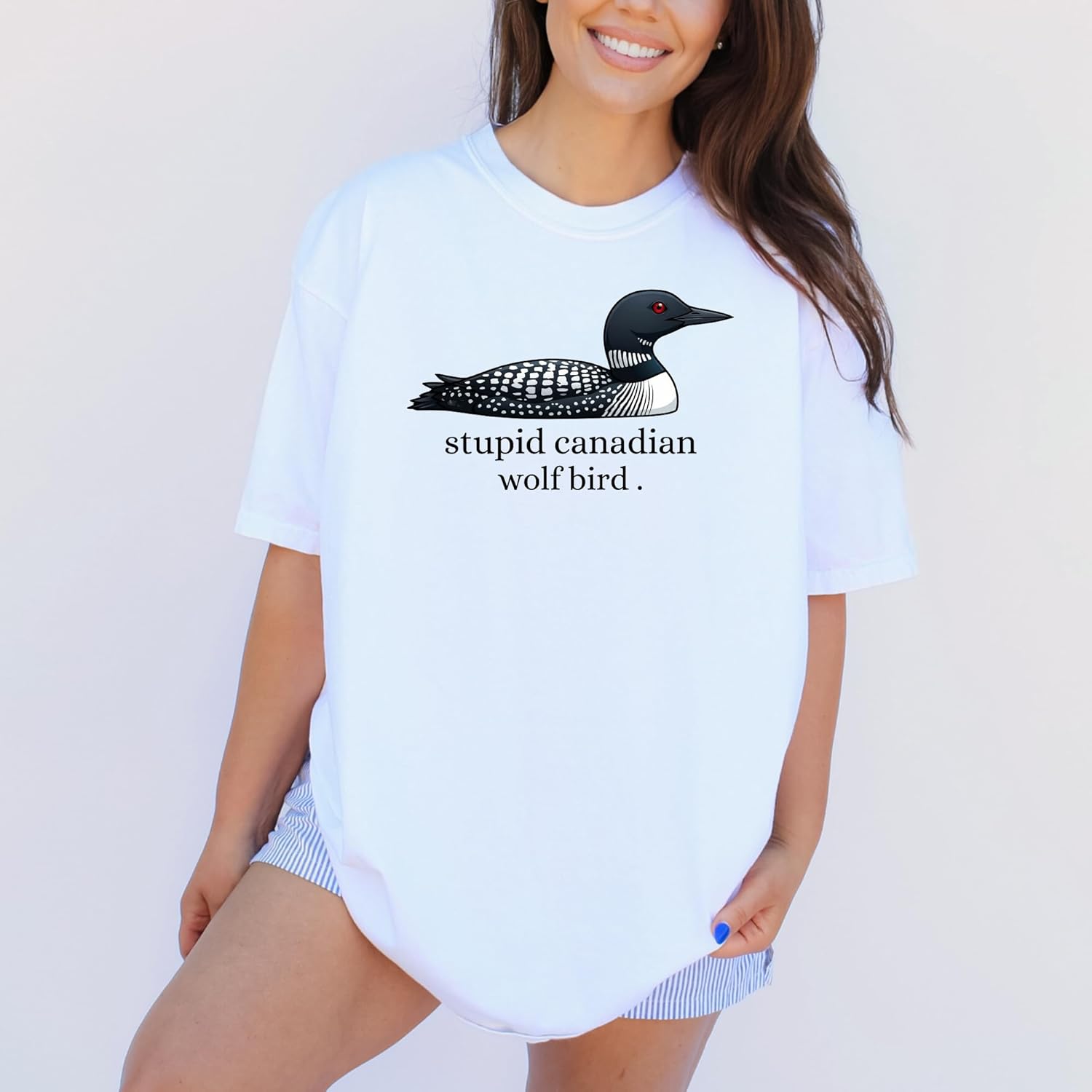Stupid Canadian Wolf Bird Hollander Rozanov Hockey Shirt Vintage | Heated Rivalry Inspired Comfort Colors Style | Queer Hockey Fan Shirt