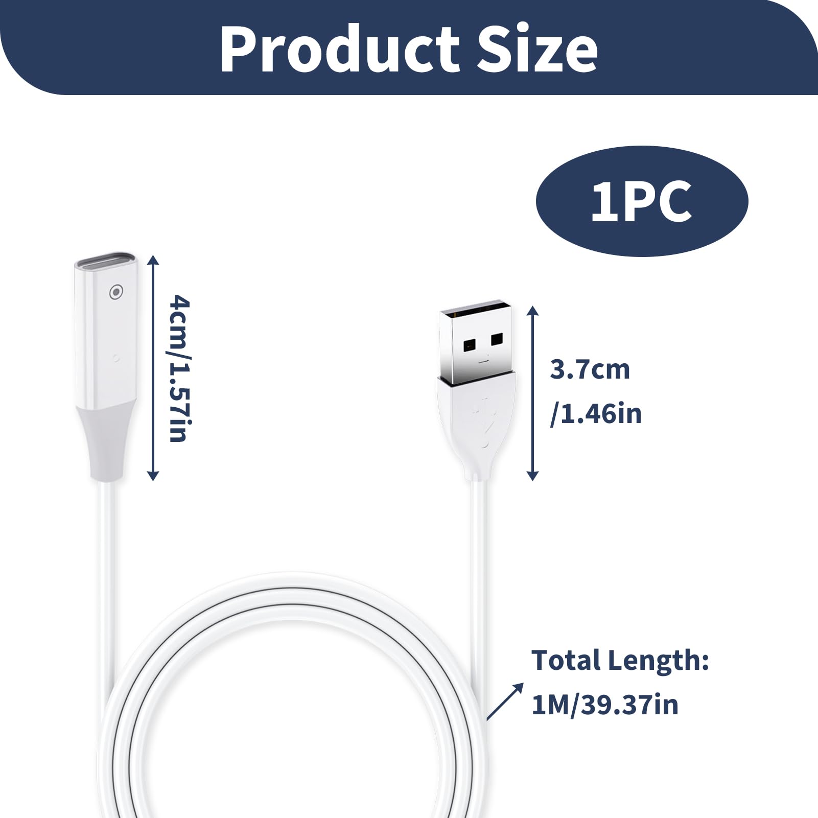 Adapter ładujący do Apple Pencil 1st Gen, adapter USB na iPencil, szybka ładowarka do Apple Pencil 1. generacji, wydajne i bezpieczne ładowanie, kompatybilny z Apple Pencil 1 generacja, kabel do