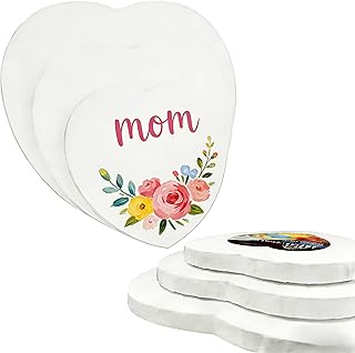 PHOENIX Heart Canvases for Painting - 8, 10, 12 in (2 of Each) - 100% Cotton 10 Oz Triple Primed White Blank Acid-Free Artist Shaped Stretched Canvas for Mother's Day Oil, Acrylic Painting Decoration