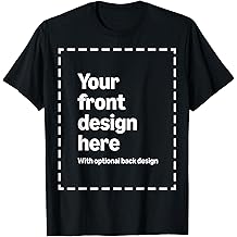 Custom Front &amp; Back Print T-Shirt with Your Image for Men, Women and Kids by Modify by Amazon Merch on Demand