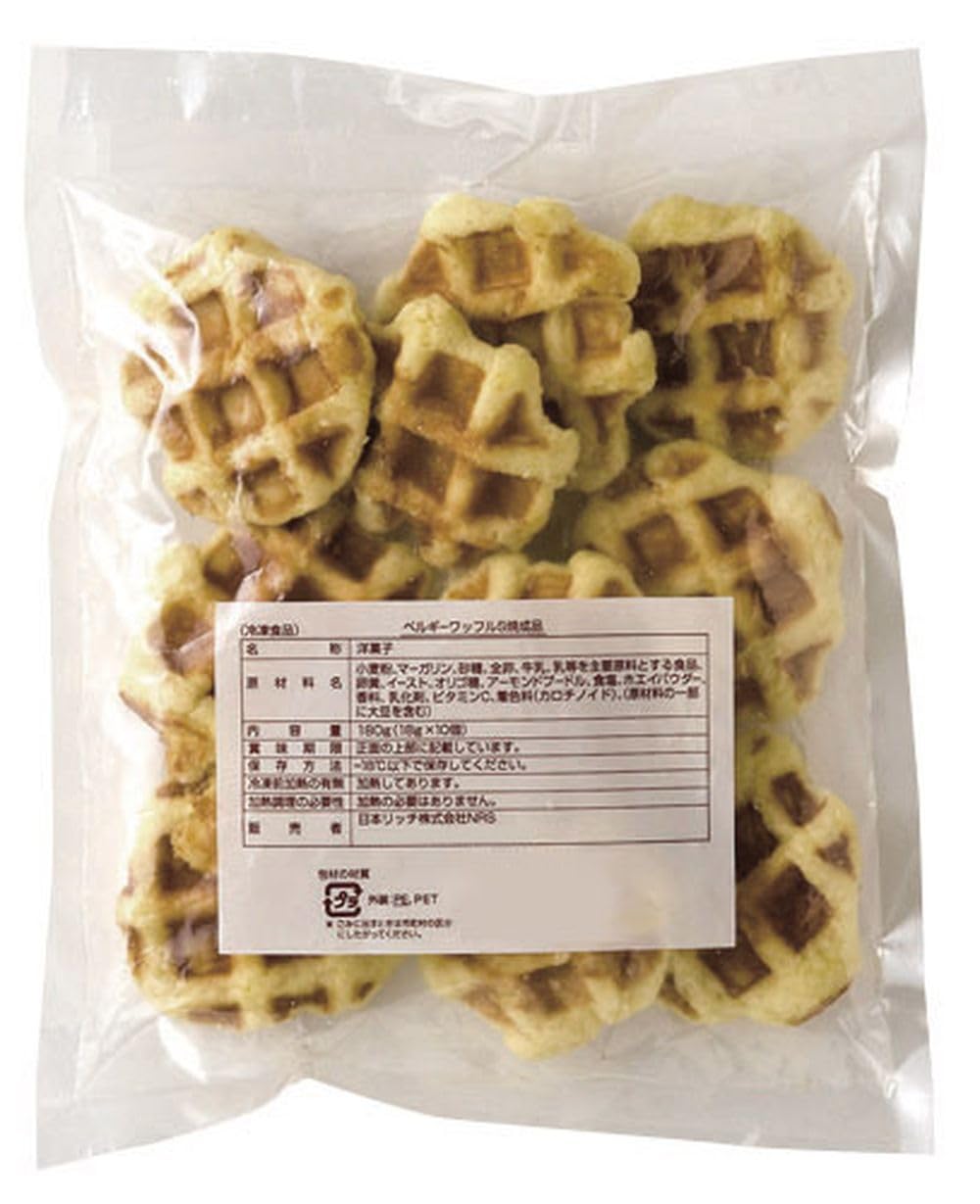 Amazon.co.jp: [冷凍] ニップン 業務用 NベルギーワッフルS焼成品 180g