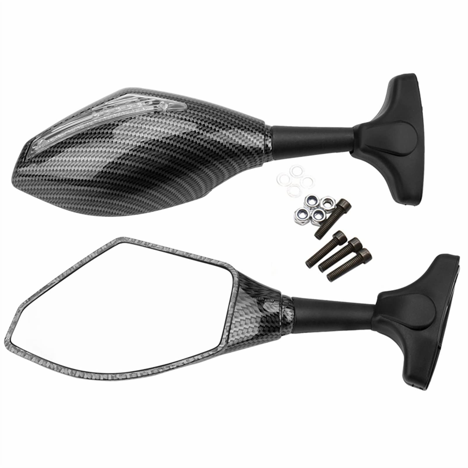 DDGBERFP For Hon&da CBR900RR CBR 900RR 1992-2004 Motorcycle Rear View Mirror Side Rearview Mirrors Rearview Side Mirrors With Signal Light Rearview Side Mirrors Compatible Parts(2)
