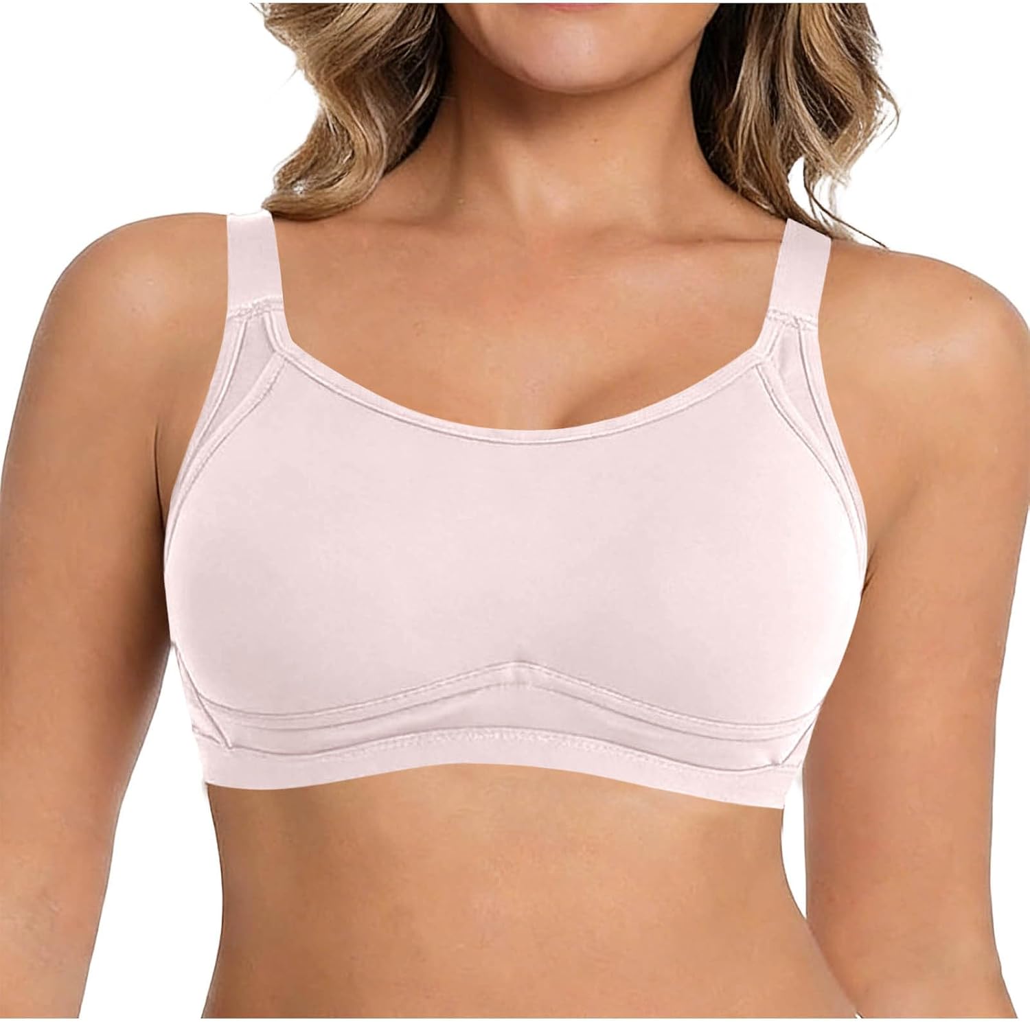 Wireless Bras for Women Sexy Bralettes Full Coverage Push Up Crew Neck Bra Comfortable Soft Lifting Underwears