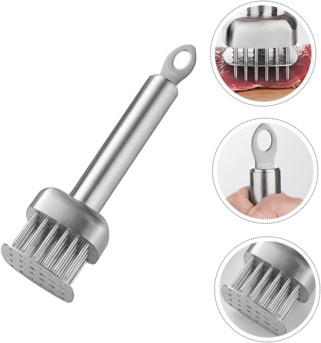 STOBAZA Meat Pounding Tool Beef Tenderizer Meat Hammer Stainless Steel Compact Design