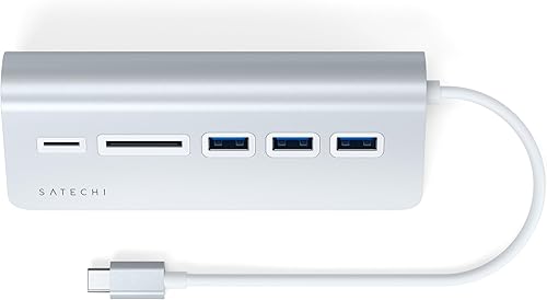 Miniatura 9 de Satechi Hub combinado USB-C para escritorio puertos de datos USB-A 30 y lectores de tarjetas MicroSD compatible con Apple Studio Display iMac M1