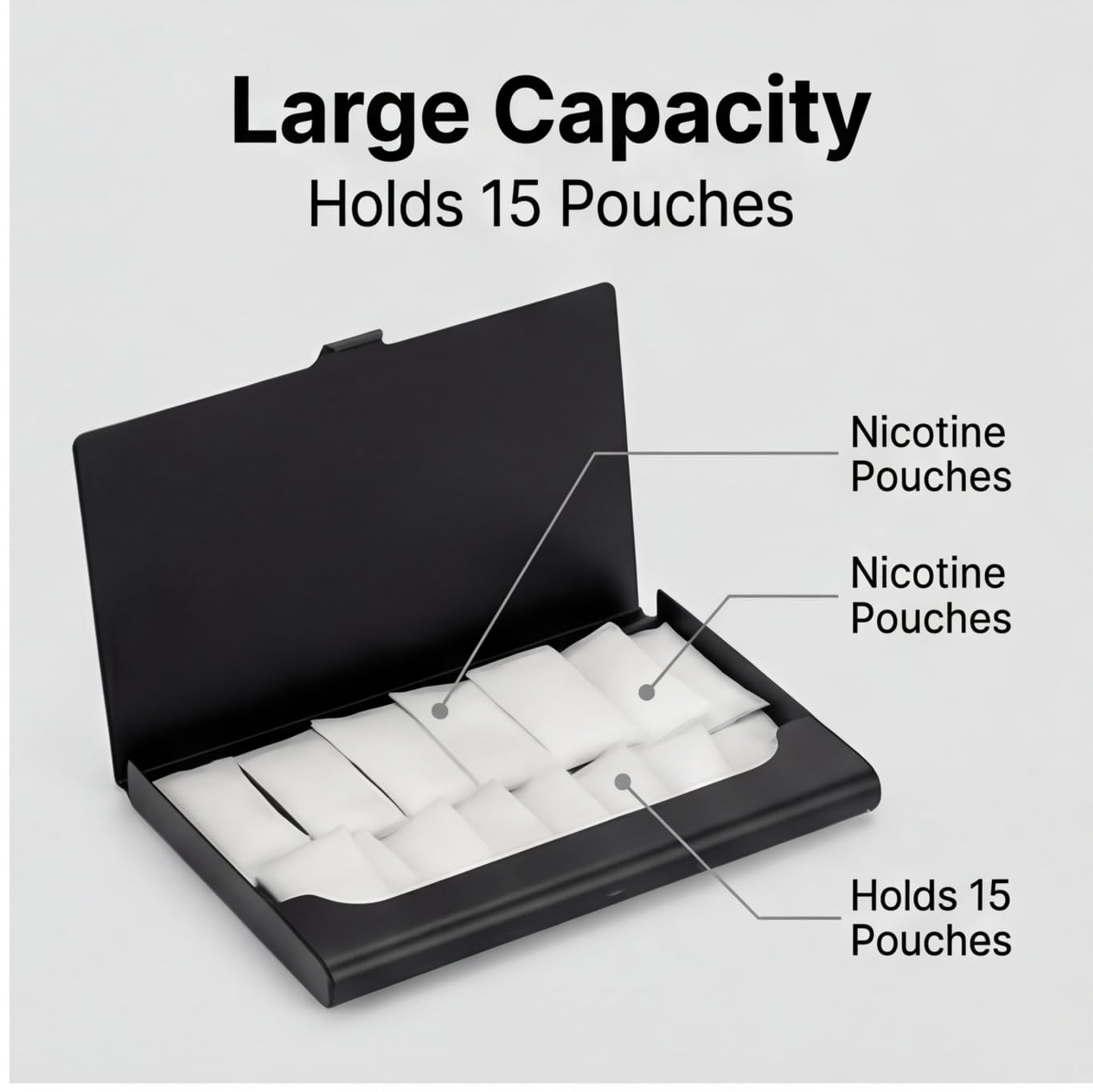 2 Pcs Metal Container for Zyn Ultra-Slim 0.3In Aluminum Metal Can for Zyn Caffeine Pouches ContainerAll-White Pouch Case Portable Pocket Holder for Men Women Case Only product thumbnail 3