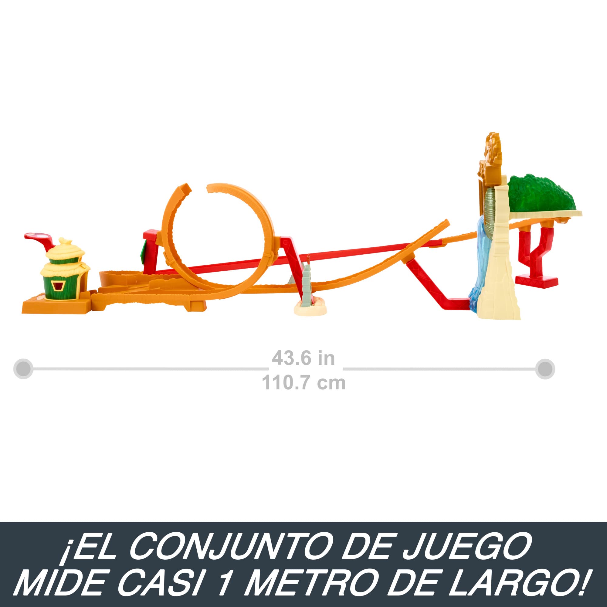 Hot Wheels Super Mario Bros Isla Kong Pista para Coches de Juguete, +3 años (Mattel HMK49)
