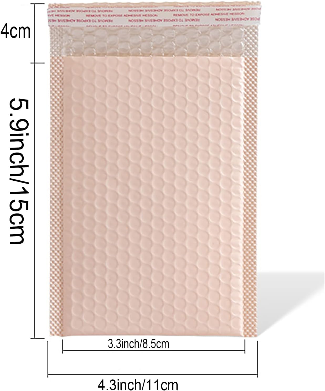 25 Pack 4x6 Inches Small Black Poly Bubble Lined Mailers Padded Shipping Envelopes Self Seal Mailer Waterproof, Shockproof and Dustproof (light pink 4x6 Inches-25pcs)