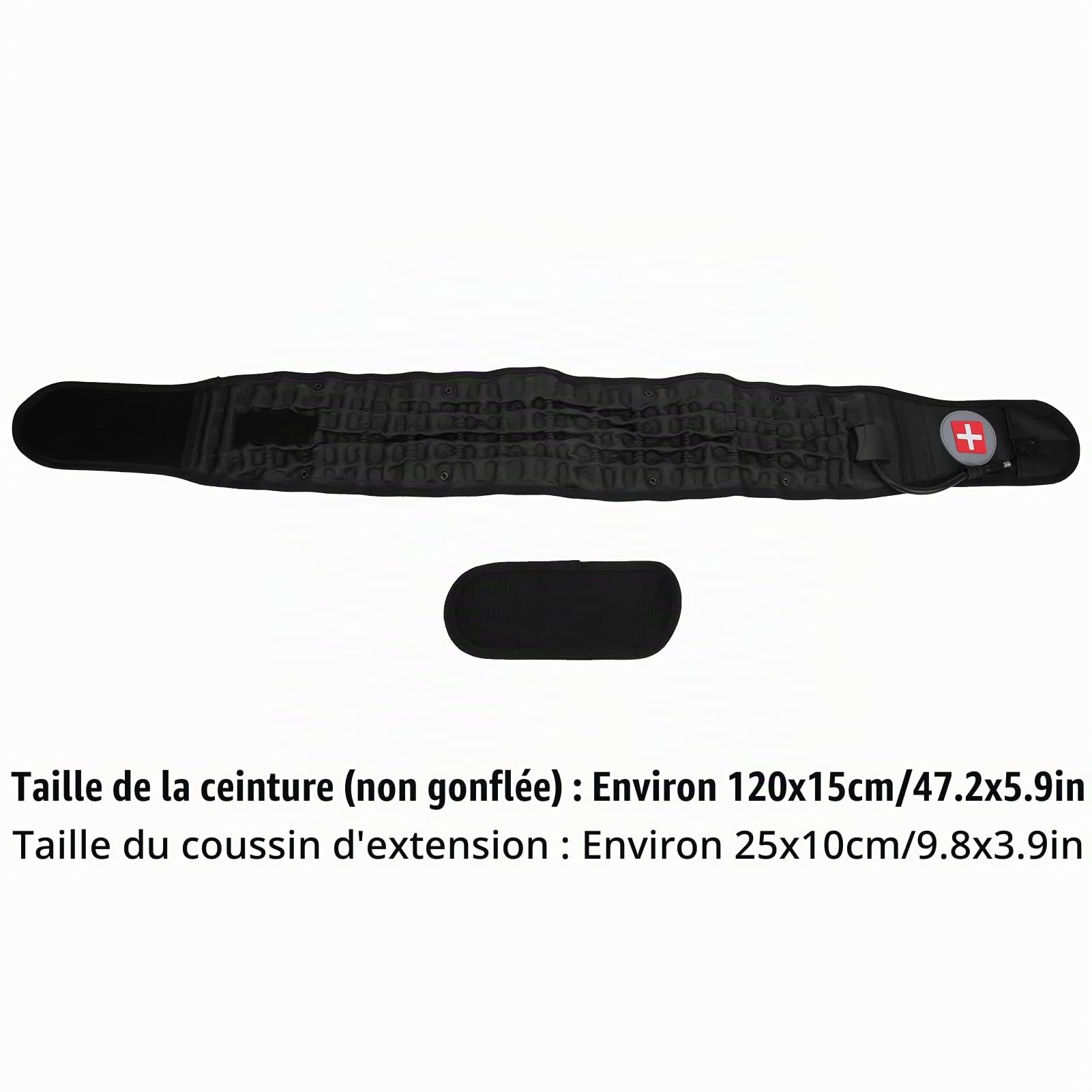 01 Ceinture de Soutien Lombaire, Ceinture Dorsale de décompression réduisant la Pression discale Ceinture de Soutien Dorsal Gonflable de Taille réglable pour Le Soutien Lombaire pour Hommes et