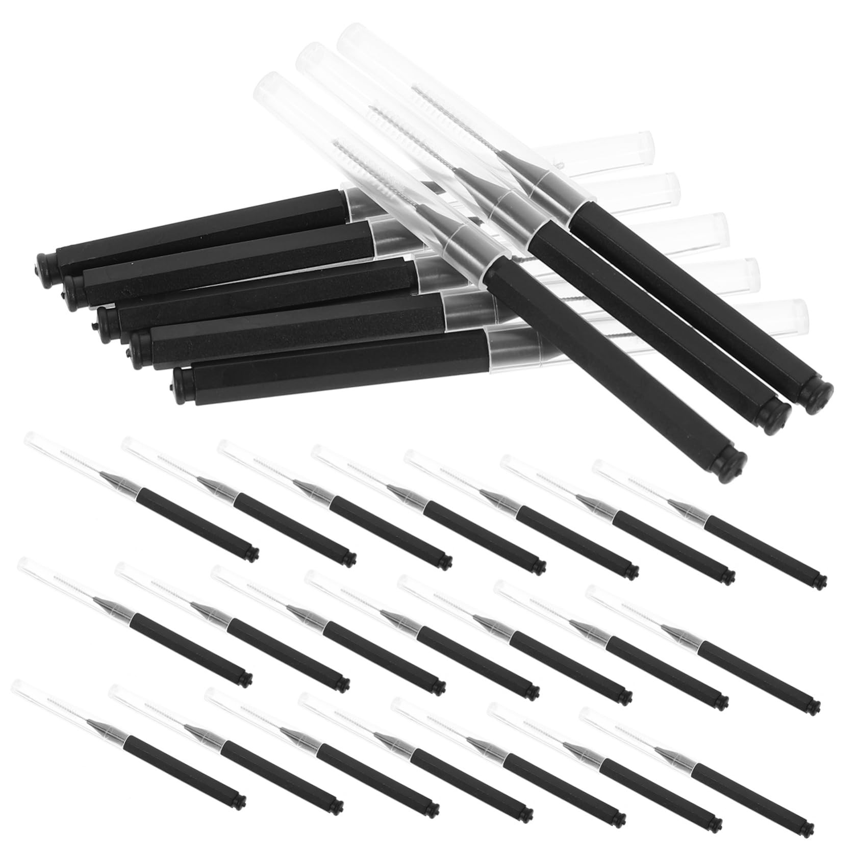 Ipetboom Micro Brush Eyebrow Grooming Set 100pcs for Women Brow Tools Comb Spoolie Brush