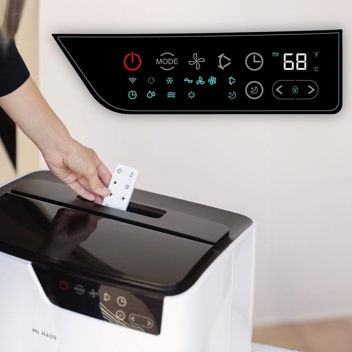 Mc HAUS Artic-460 WHITE control panel and remote