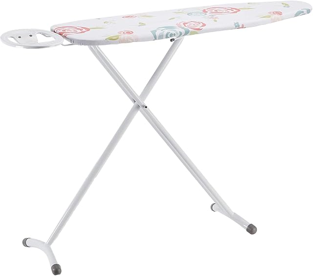 Amazon Basics Ironing Board with Oval-Shaped Iron Rest, Classica, 109x35 cm - White