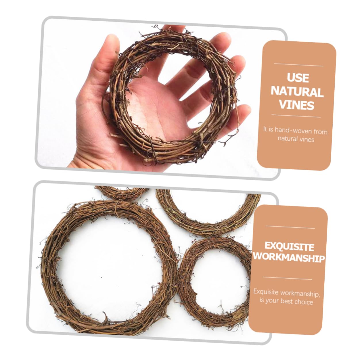 16 Pezzi Cerchi In Rattan Naturale – Per Ghirlande Fai Da Te, Decorazioni Sospese E Appendi Al Muro