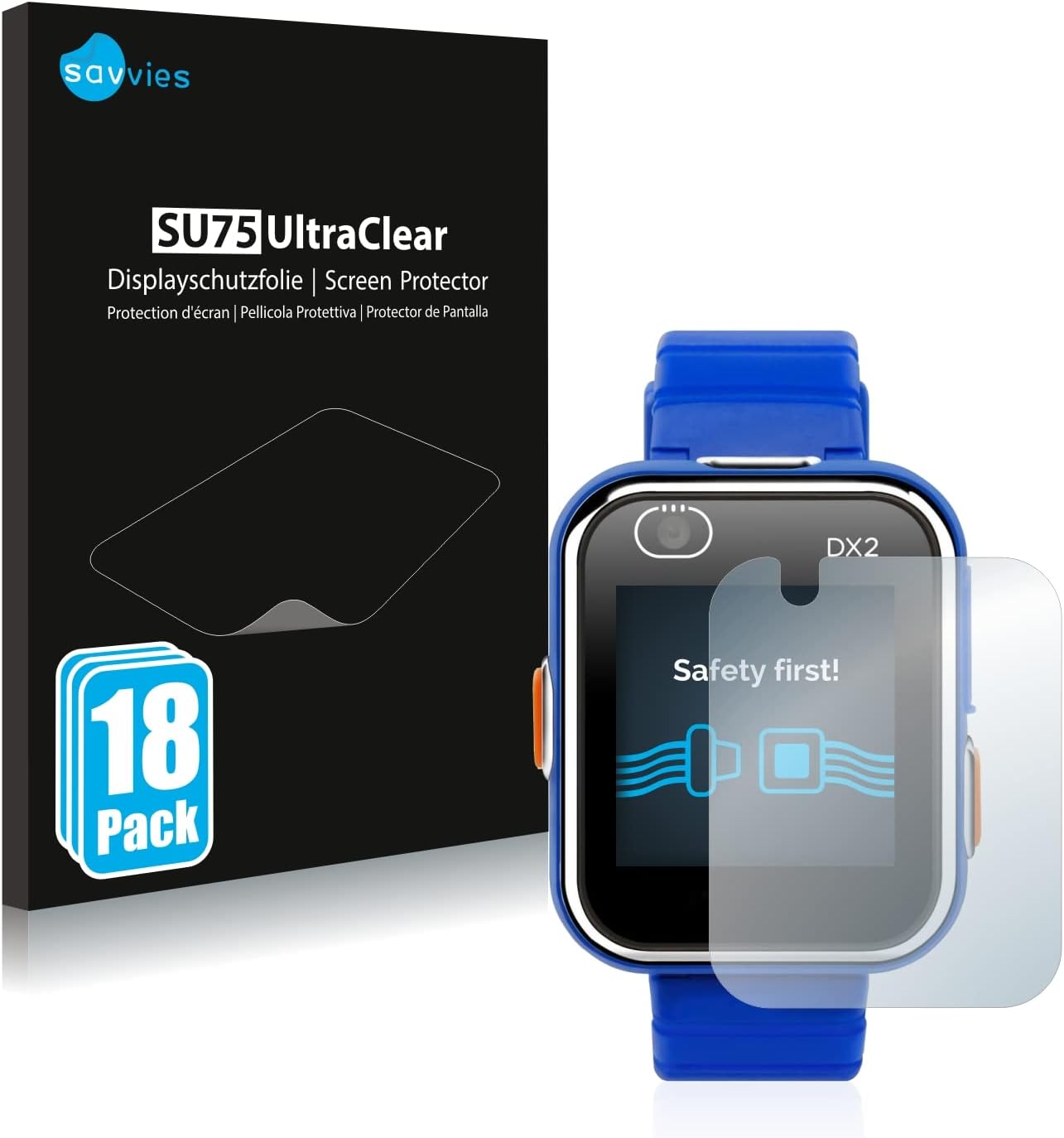savvies Protector Pantalla Compatible con Vtech Kidizoom Smart Watch DX2 (6  Unidades) Película Ultra Transparente : Amazon.es: Electrónica